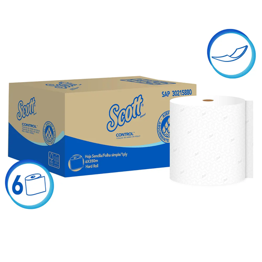 Toalla de papel 6 Rollos x 350 Metros jumbo alta capacidad Scott 30215880