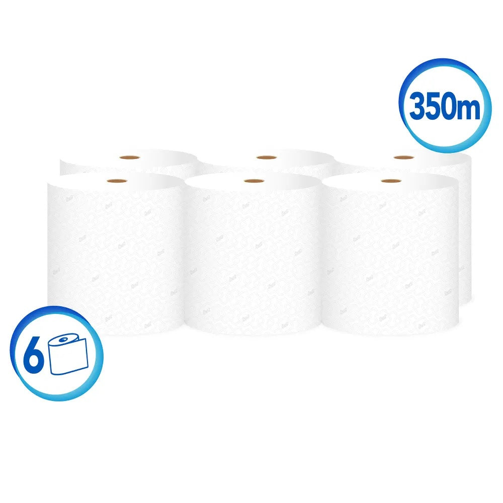 Toalla de papel 6 Rollos x 350 Metros jumbo alta capacidad Scott 30215880