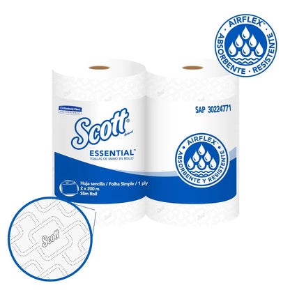Toalla de papel 6 rollos de 200m Basic Airflex Scott 30224771