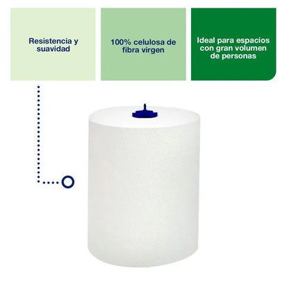 Toalla de papel rollo Doble Hoja 6 Rollos X150 MT Tork TO70021
