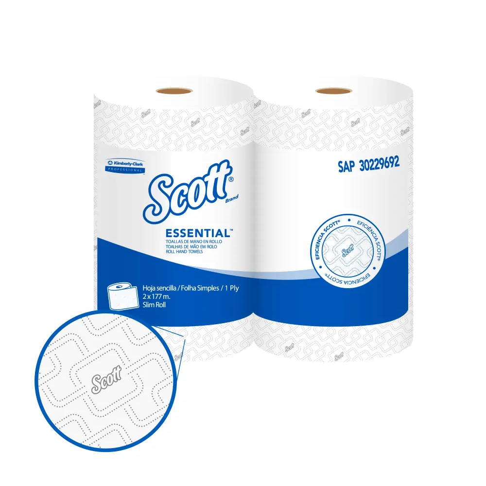Toalla de papel 3 packs de 2 rollos X 177m Essential Airflex Scott 30229692
