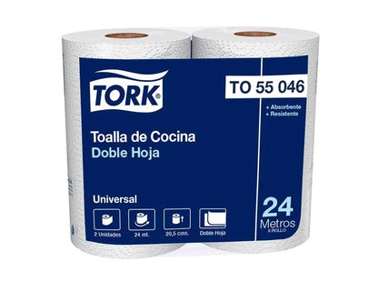 Toalla de papel rollo Doble Hoja 16X24 MT Tork TO55046