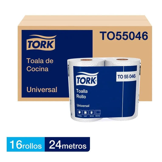 Toalla de papel rollo Doble Hoja 16X24 MT Tork TO55046