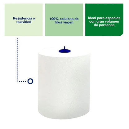 Toalla de papel rollo hoja simple 6 Rollos X 250 MT Tork TO70026