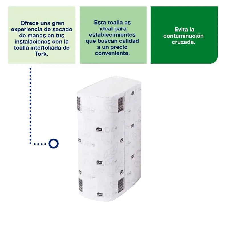 Toalla interfoliada Hoja Simple 16 Paquetes X250 Hojas Tork TO55036