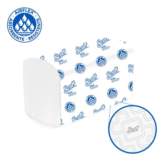 Toalla interfoliada hoja simple 24 Packs X 150 Hojas Scott 30212073