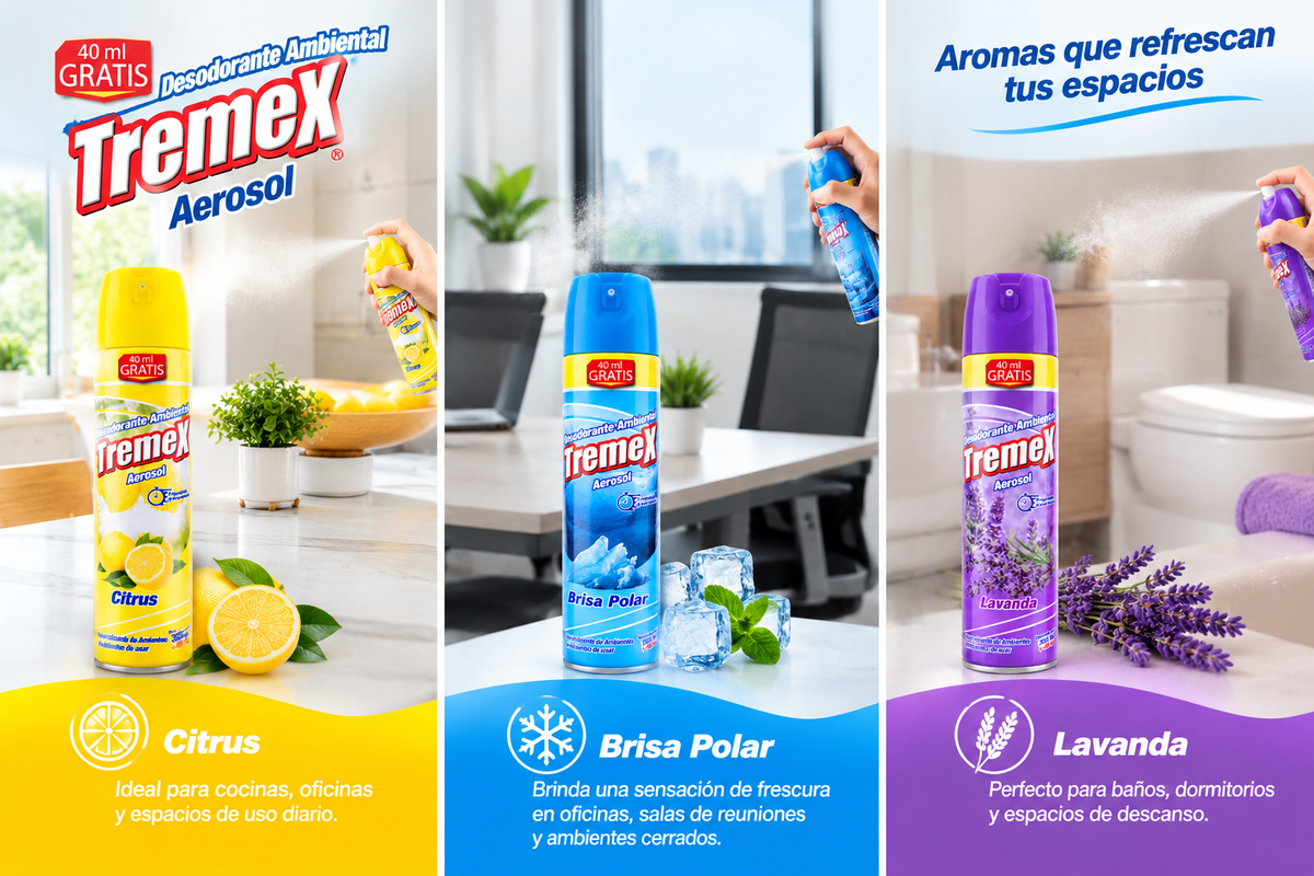 Desodorante Ambiental Tremex Aerosol 400 ml – Aroma Surtido