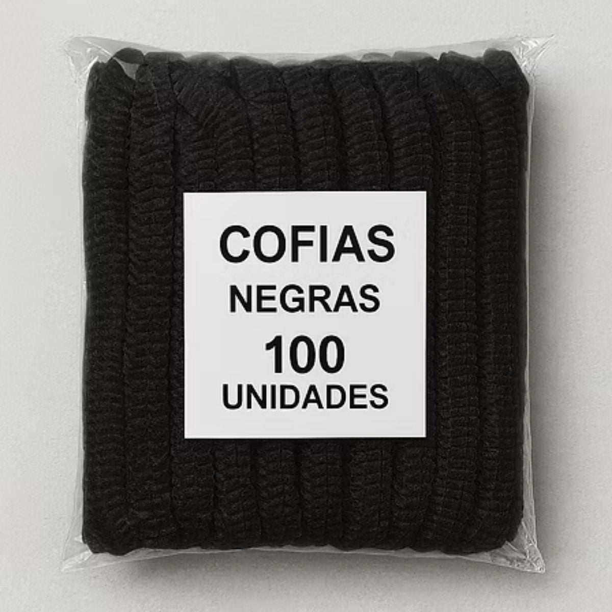 Cofias Tipo Clip Desechables Negras 100 Unid