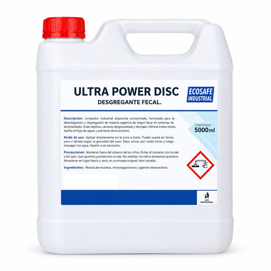 Disgregante Fecal Industrial Ultra Power Disg Ecosafe Bidón 5 Litros