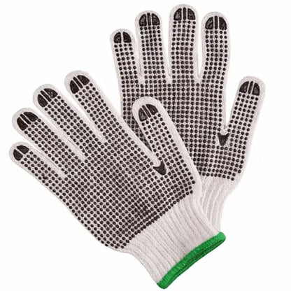 Pack x 12 Pares Guantes Trabajo Pigmentado Puntos De Goma