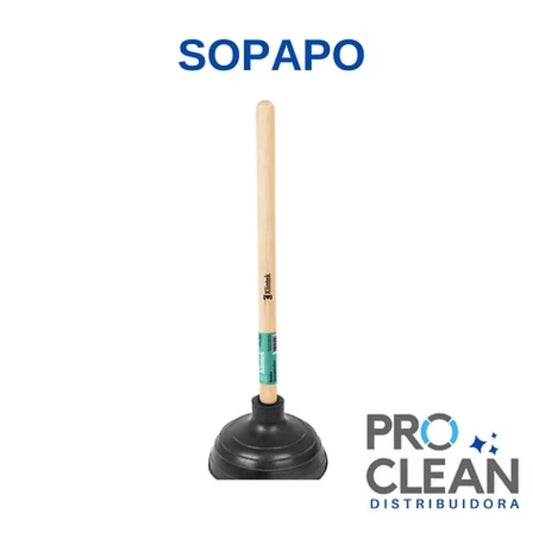 SOPAPO CON MANGO DE MADERA